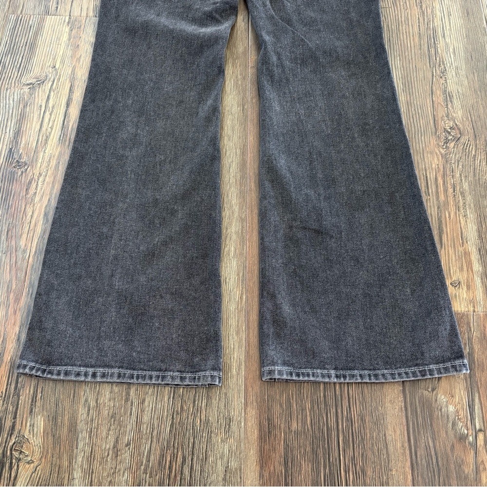 PacSun High Rise Bootcut Jeans Womens 25 Button Fly Faded Black Denim Cotton - Picture 13 of 13